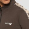 GUESS Brązowa męska rozpinana bluza z lampasami Mickey