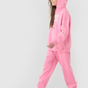 4F Bluza dresowa nierozpinana z kapturem dziewczęca - różowa 146 (10-11 lat)