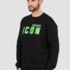 DSQUARED2 Czarna męska bluza Icon Blur Cool Fit Crewneck