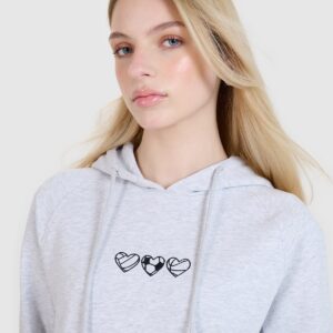 4F Bluza dresowa nierozpinana z kapturem damska - szara