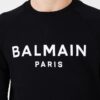 BALMAIN Czarna męska bluza Printed Sweatshirt