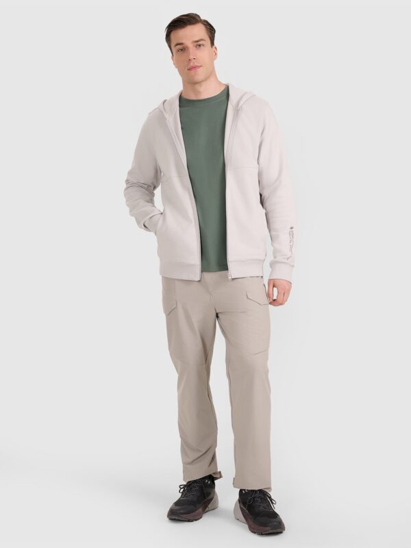 4F Bluza dresowa rozpinana z kapturem męska - szara