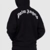 PALM ANGELS Czarna bluza męska z białym printem