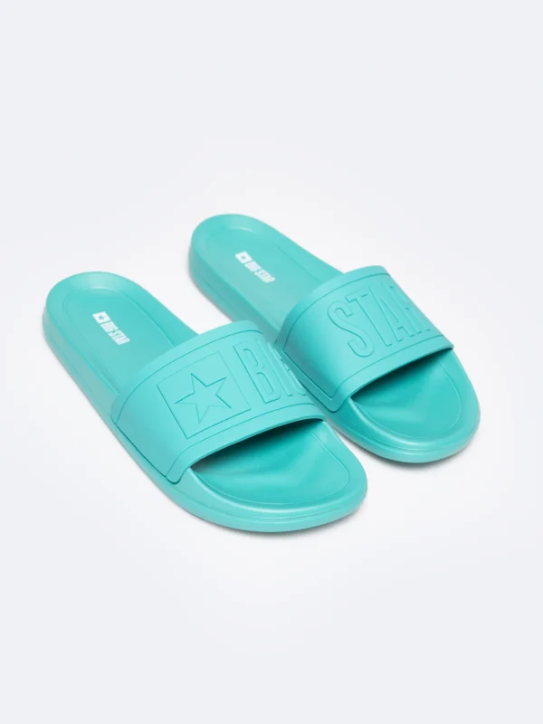 Klapki męskie plażowe zielone RR174A070 301