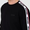 MOSCHINO Czarna męska bluza z lampasami
