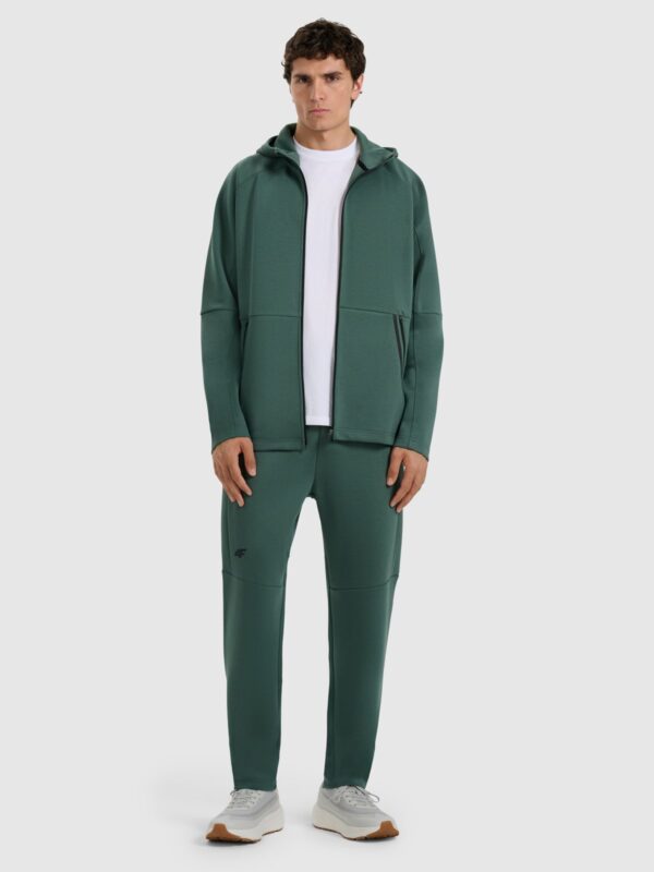 4F Bluza dresowa rozpinana z kapturem męska - zielona