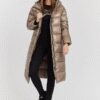 HETREGO Beżowy damski płaszcz puchowy Tara Woman Oversized Quilted Coat, Rozmiar 38 EU - 42 IT
