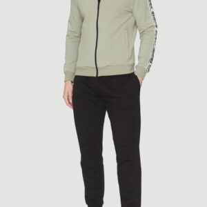 GUESS Zielona bluza męska z lampasami New Arlo