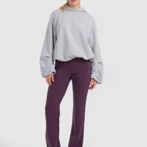 4F Bluza dresowa nierozpinana z kapturem damska - szara