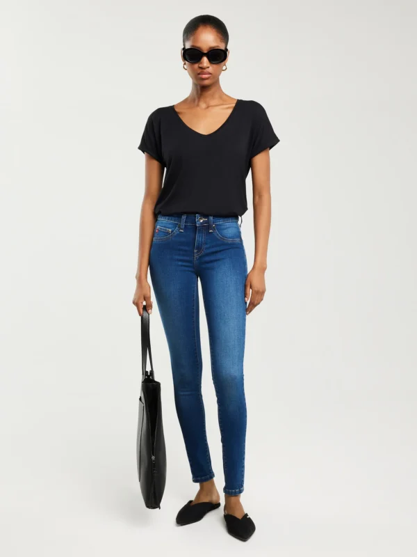 216971f6d9425f7f4705b295760dff205307f883 Jeansy damskie super skinny niebieskie Destiny 358