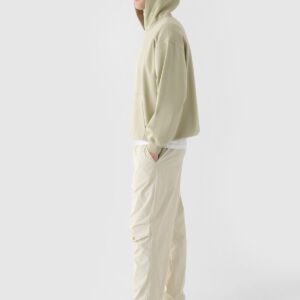 4F Bluza dresowa nierozpinana z kapturem męska - oliwkowa/khaki