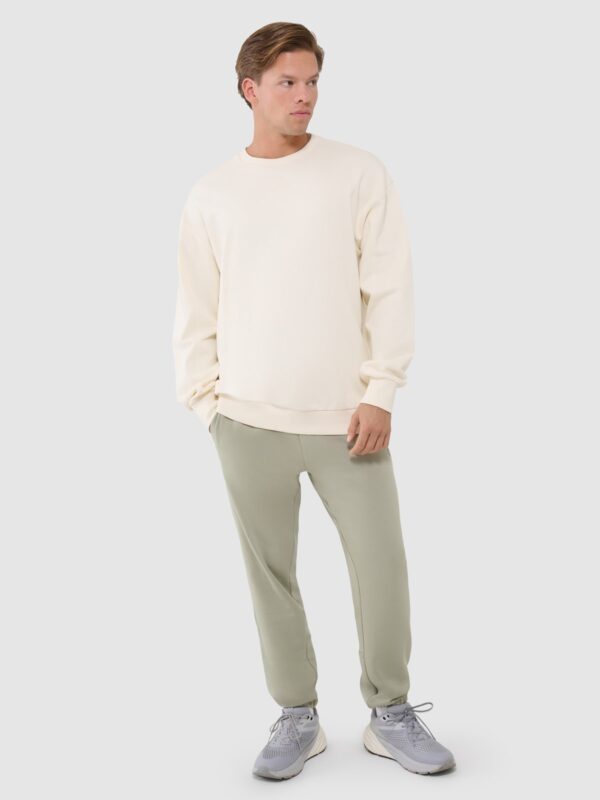 4F Bluza dresowa oversize nierozpinana bez kaptura męska - beżowa