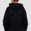 OFF-WHITE Czarna męska bluza haftowana Stitch Arr Skate Hoodie