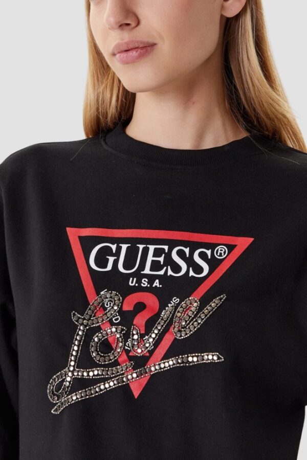 GUESS Czarna damska bluza Studded Love