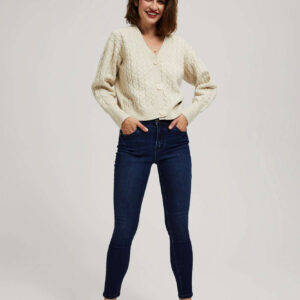 26167a9106d7b834f46bb587cf0868d0197781e8 Jeansy rurki z efektem push up granatowe