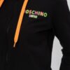 MOSCHINO Czarna bluza damska z kapturem i neonowym logo