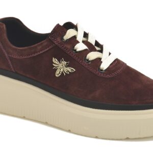 Bordowe skórzane półbuty damskie Vinceza 41495