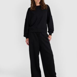 4F Bluza dresowa nierozpinana bez kaptura damska - czarna