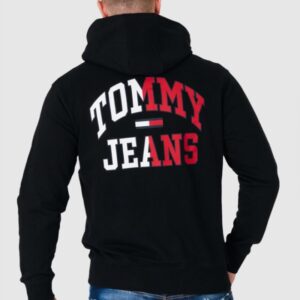 2c8e822020f2e3080a7d8f62424c92525bc72467 TOMMY JEANS Czarna bluza męska na zamek z dużym logo