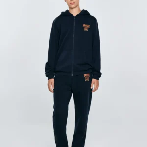 Bluza chłopięca rozpinana z kapturem granatowa Aron 403