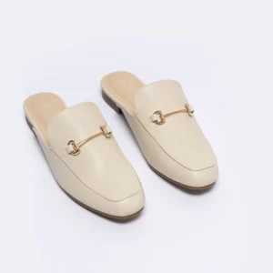 Klapki damskie eleganckie beżowe NN274A077 801