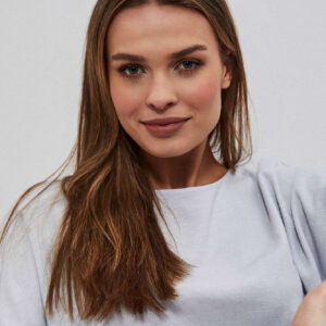 30123f8fef7f04594eecc28bf594282a6ed6ffa1 Bluza z krótkim rękawem szara