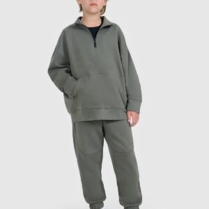 4F Bluza dresowa ze stójką z zamkiem chłopięca - szara 164 (13-14 lat)