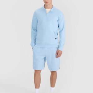 4F Bluza dresowa nierozpinana bez kaptura męska - niebieska