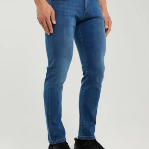 Jeansy męskie dopasowane niebieskie Tedd 356