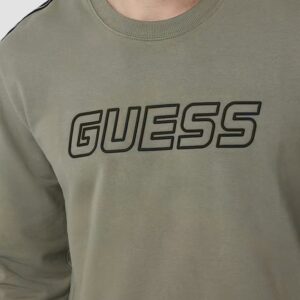 GUESS Zielona męska bluza z lampasami Arlo Cn