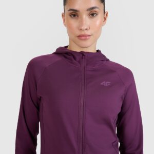 4F Bluza treningowa regular szybkoschnąca damska - fioletowa