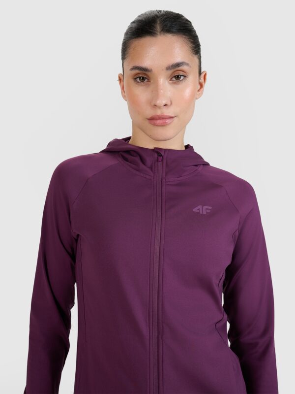 4F Bluza treningowa regular szybkoschnąca damska - fioletowa