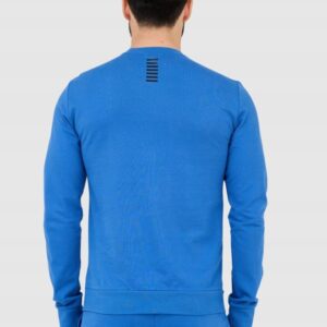 EA7 Niebieska bluza męska z czarnym logo