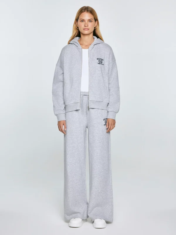 Bluza damska z kapturem rozpinana szara Madelina 901