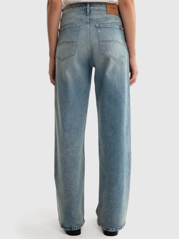 Jeansy damskie z szeroką nogawką z kolekcji Authentic niebieskie Atrea 130