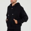 OFF-WHITE Czarna męska bluza haftowana Stitch Arr Skate Hoodie