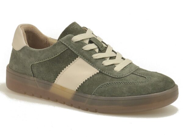 Khaki skórzane półbuty damskie Filippo DP6770