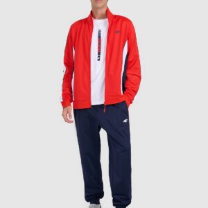 4F Bluza dresowa rozpinana bez kaptura męska - czerwona