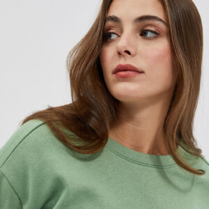 Bluza z dekoltem na plecach oliwkowa