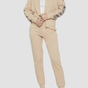 GUESS Beżowa bluza damska z lampasami Britney