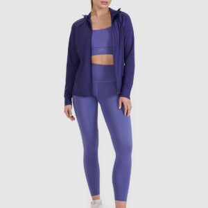 4F Bluza treningowa regular szybkoschnąca damska - granatowa