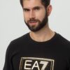 EA7 Czarna męska bluza z dużym złotym logo