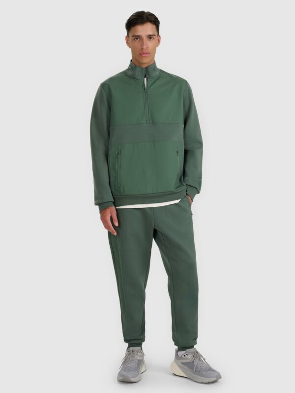 4F Bluza dresowa nierozpinana bez kaptura męska - oliwkowa/khaki