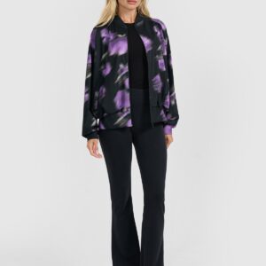 4F Bluza dresowa rozpinana bez kaptura damska - czarna