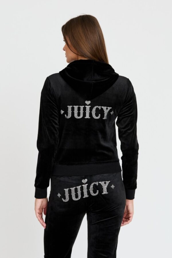 JUICY COUTURE Czarna damska bluza z cyrkoniami Rodeo Robertson