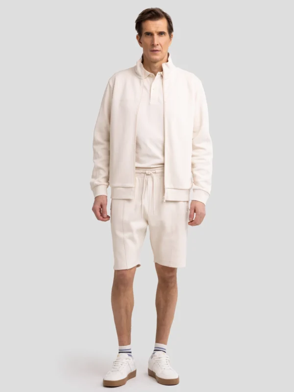 Bluza męska rozpinana ze stójką kremowa Wlador 103