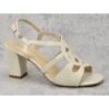 Perłowe sandały damskie na obcasie Sergio Leone SK884
