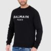 BALMAIN Czarna bluza męska z logo