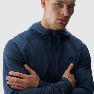 4F Bluza treningowa regular szybkoschnąca męska - granatowa