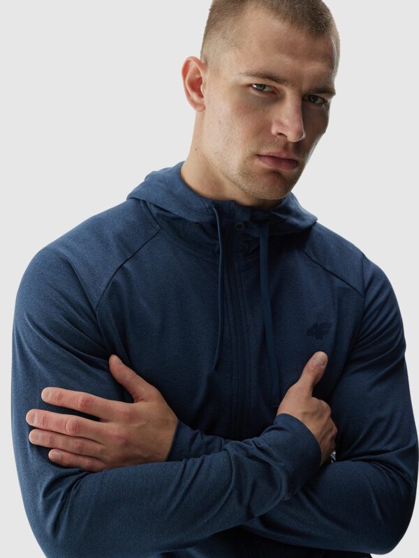 4F Bluza treningowa regular szybkoschnąca męska - granatowa